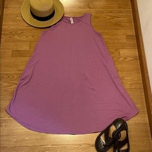 Zenana Premium Lavender Sleeveless Dress